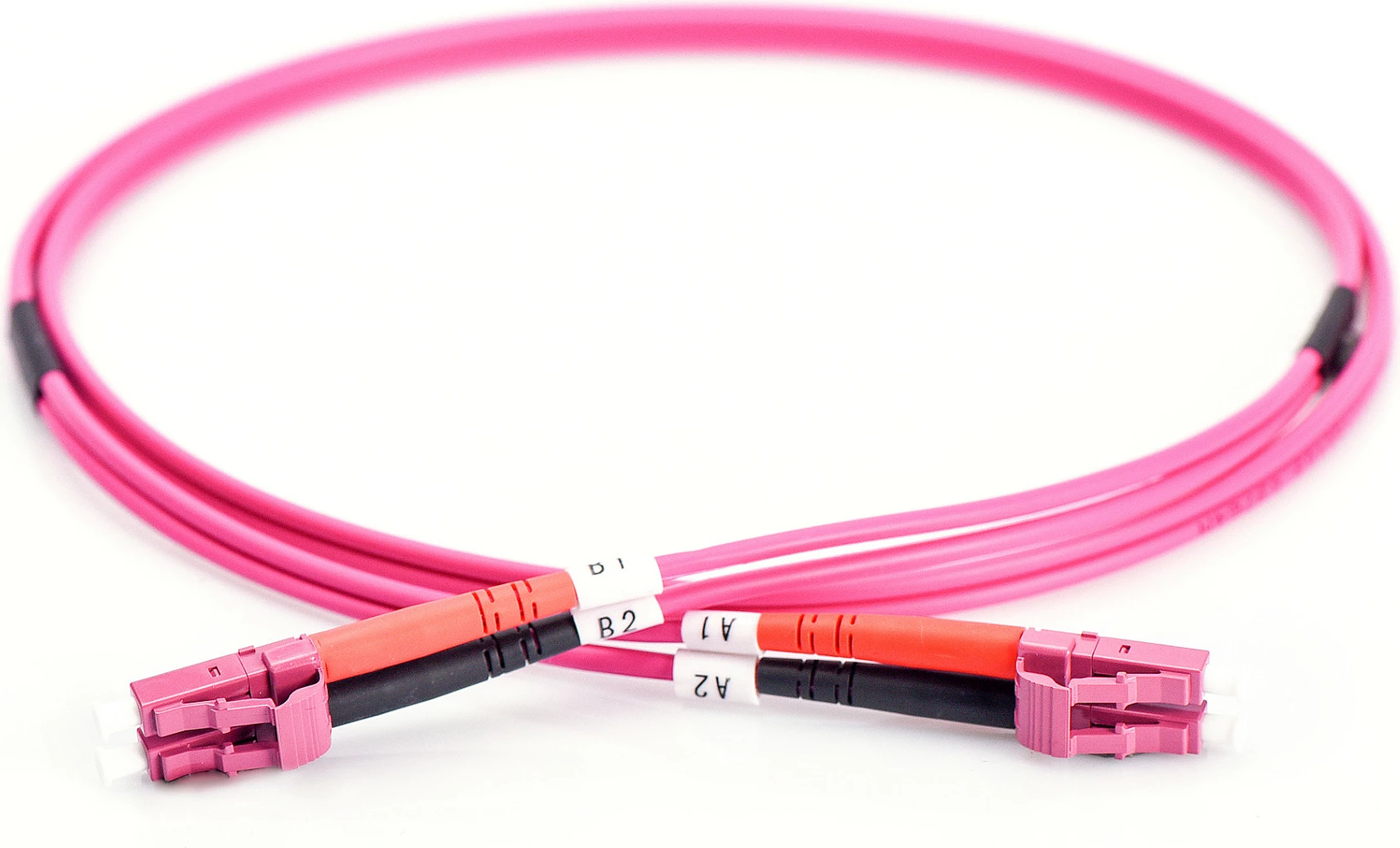 Kabëll optik Digitus Fiber Optic Multimode Patchcord, OM4, LC / LC, 3 m, Violet