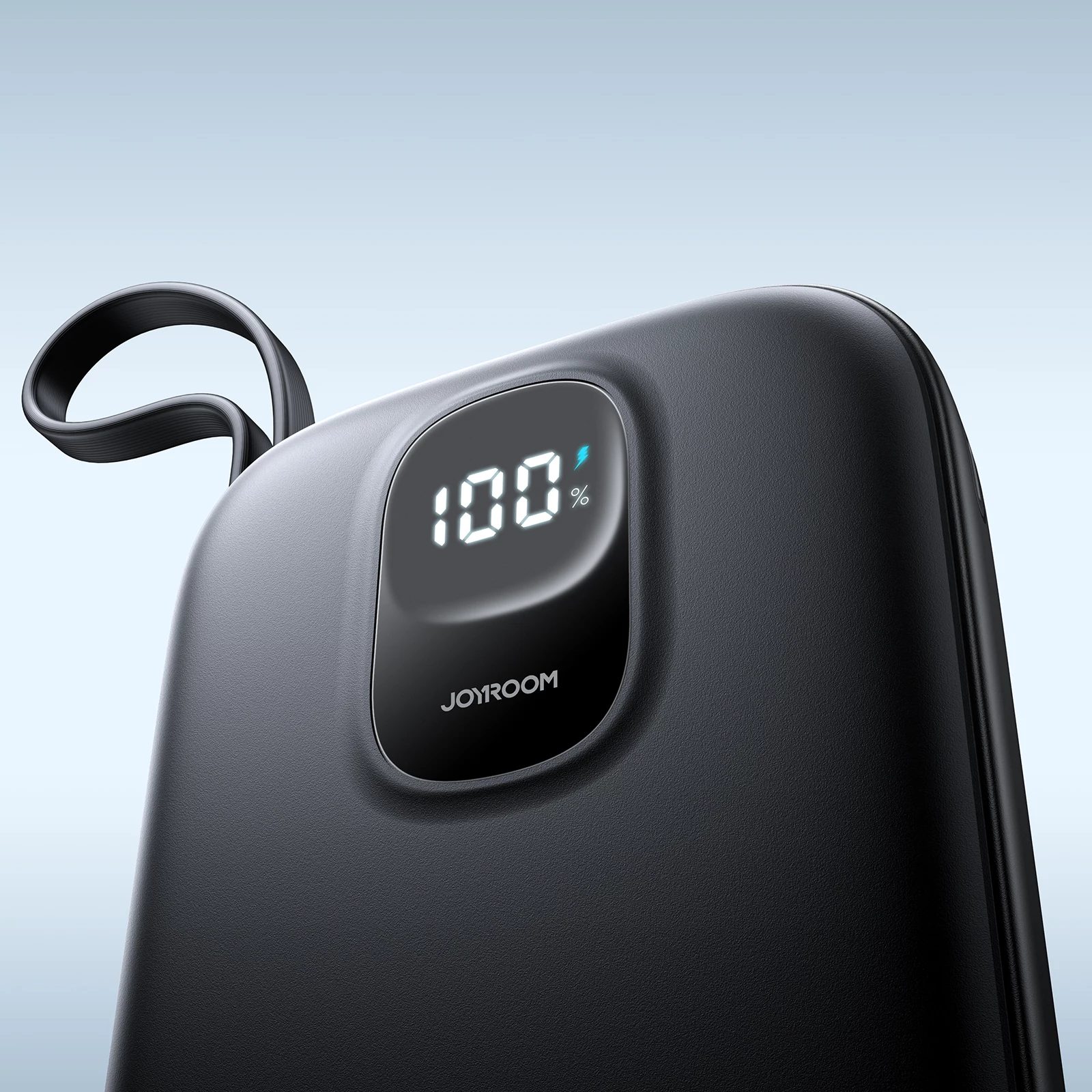 Powerbank Joyroom JR-PBF17 10000mAh 22.5W me kabllo USB-C të integruar + kabllo USB-C 25cm, e zezë