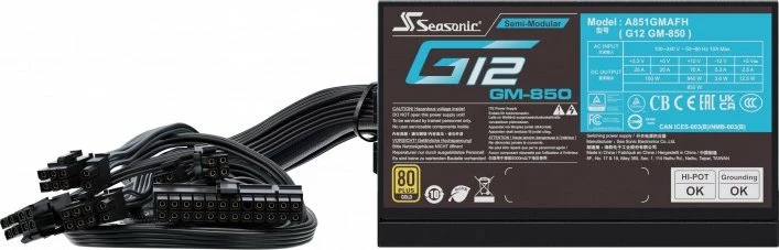 Furnizues rryme SeaSonic G12 GM V2 850W, ATX, 80 Plus Gold, semi-modular