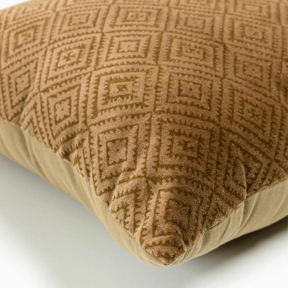 Jastëk dekorativ, kadife e artë, 50x50cm