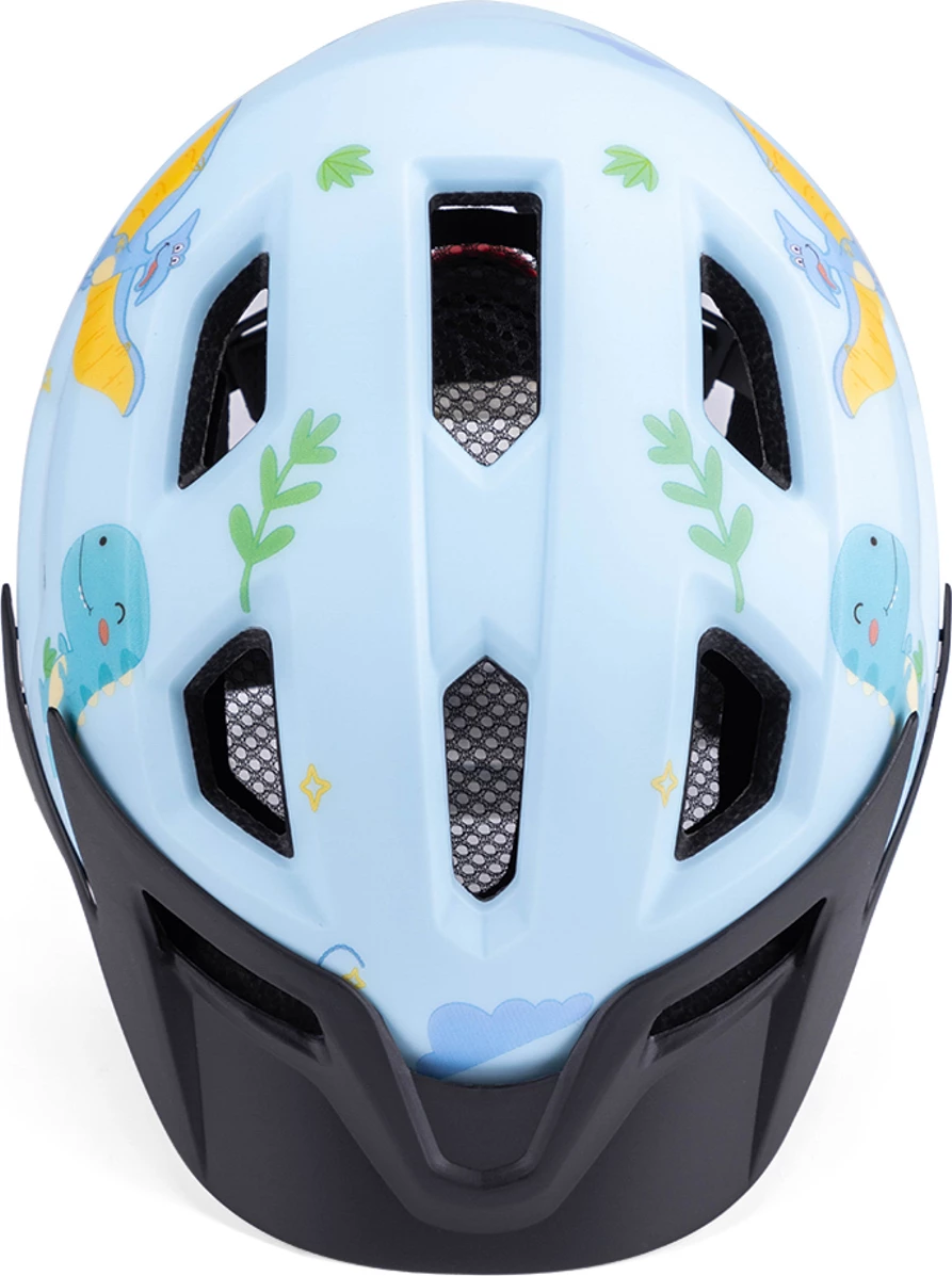 Helmetë biçiklete MTB për fëmijë, Wozinsky HT-45JS, rregullim 360°, me strehë të çmontueshme, madhësia S (52-56 cm), blu e çelët