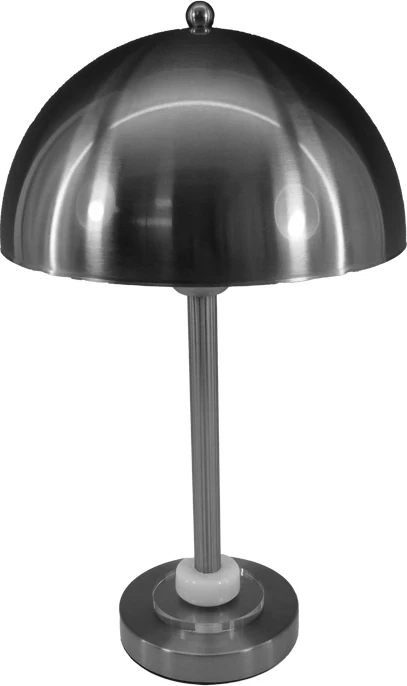 Llambë tavoline Lustrous Inart E27 metalike argjendi D25x42cm