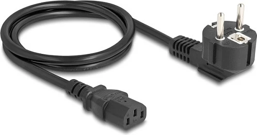 Kabllo rryme DeLOCK CEE 7/7 në IEC C13, 1 m, 3x1.0 mm², 250 V/10 A, e zezë
