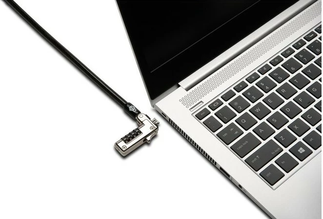 Kensington kabllo sigurie për laptop, Kombinim, 1.8m, NanoSaver, zi, metalik