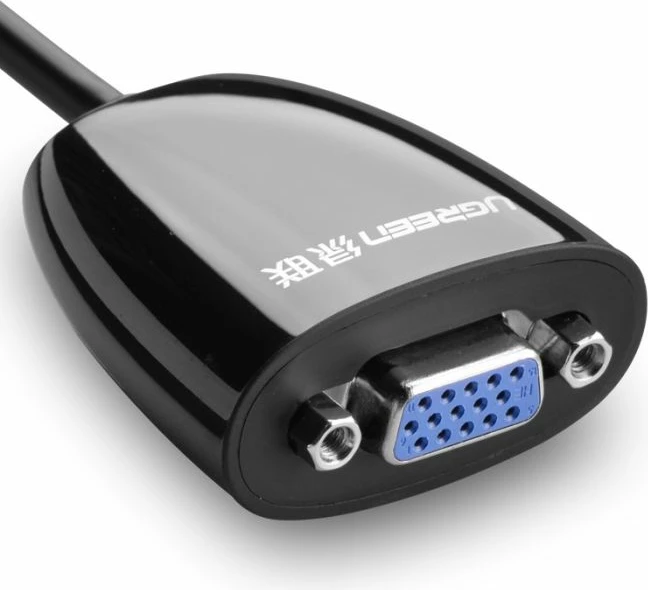 Adapter HDMI në VGA UGREEN 40253 1080p 25cm, i zi, me kuti