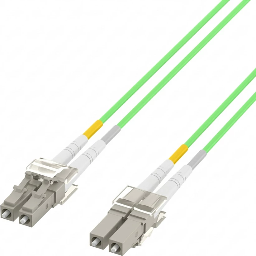 Kabllo patch fibër optike EFB Elektronik LC-LC OM5, Duplex, 25m, LSZH, 2mm, jeshile limetë