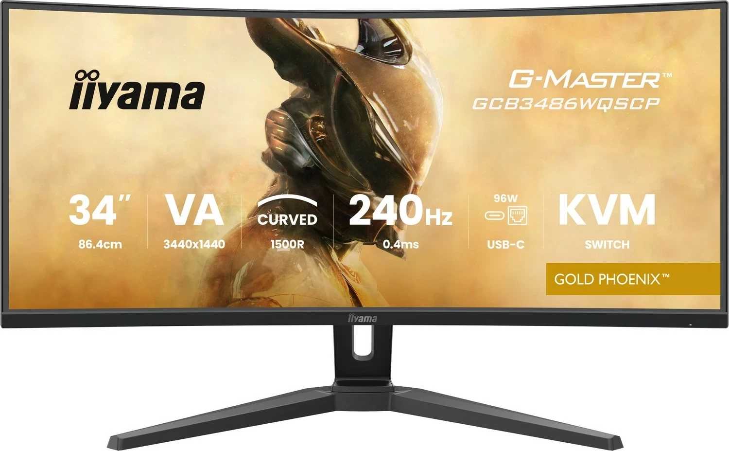 Monitor iiyama G-Master GCB3486WQSCP-B1, 34 inç, UWQHD, 240Hz, VA, i zi