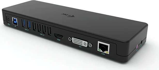Docking station I-Tec USB 3.0/USB-C, Dual Display, 1xHDMI, 1xDVI, GLAN, 2xUSB 3.0, 4xUSB 2.0, Audio/Mic, e zezë