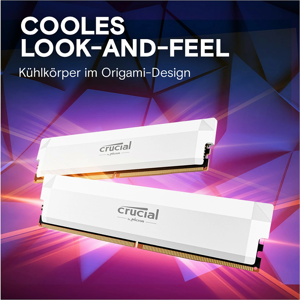 RAM Memorje Crucial 32GB (2x16GB) DDR5 6000MHz Pro Overclocking, bardhë