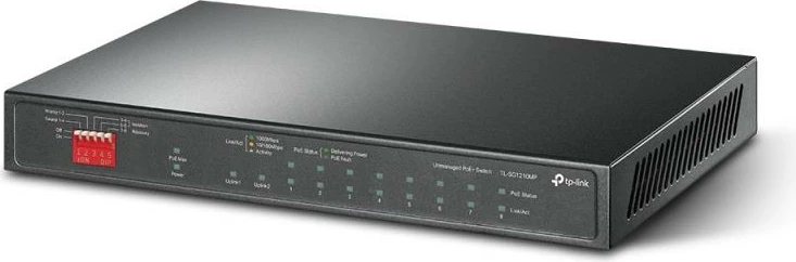 Switch TP-Link TL-SG1210MP 10 porta Gigabit 1Gbps, 8x PoE+ 123 W, unmanaged