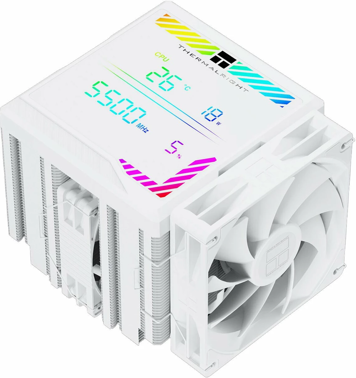 Ftohës CPU Thermalright Peerless Assassin 140 Digital, 2 ventilatorë 120/140mm, LCD, 82 CFM, 29.6 dBA, White