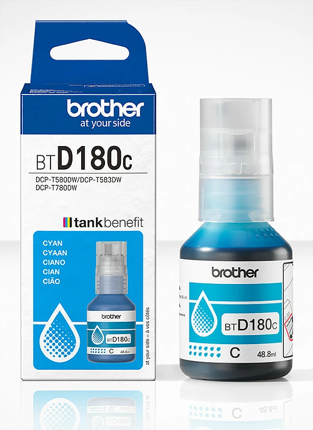 Bojë printeri Brother BTD180C, 5000 faqe, për DCP-T580DW/T583DW/T780DW, Cyan