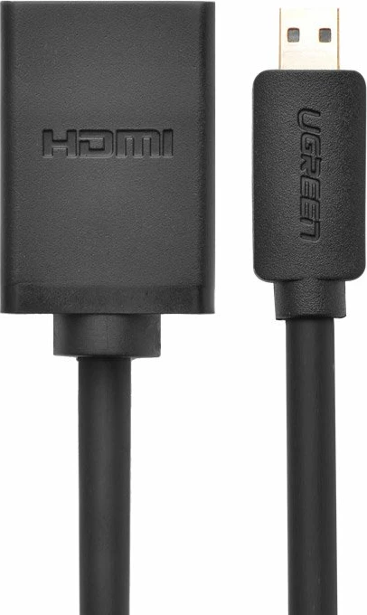 Kabllo adapter HDMI Ugreen 20134, micro HDMI 19 pin, 20cm, e zezë