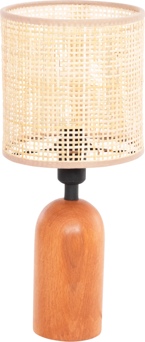 Llambë tavoline LYKTUR FH4709, kapak shportë, bazë druri, Φ15,5x35,5H cm