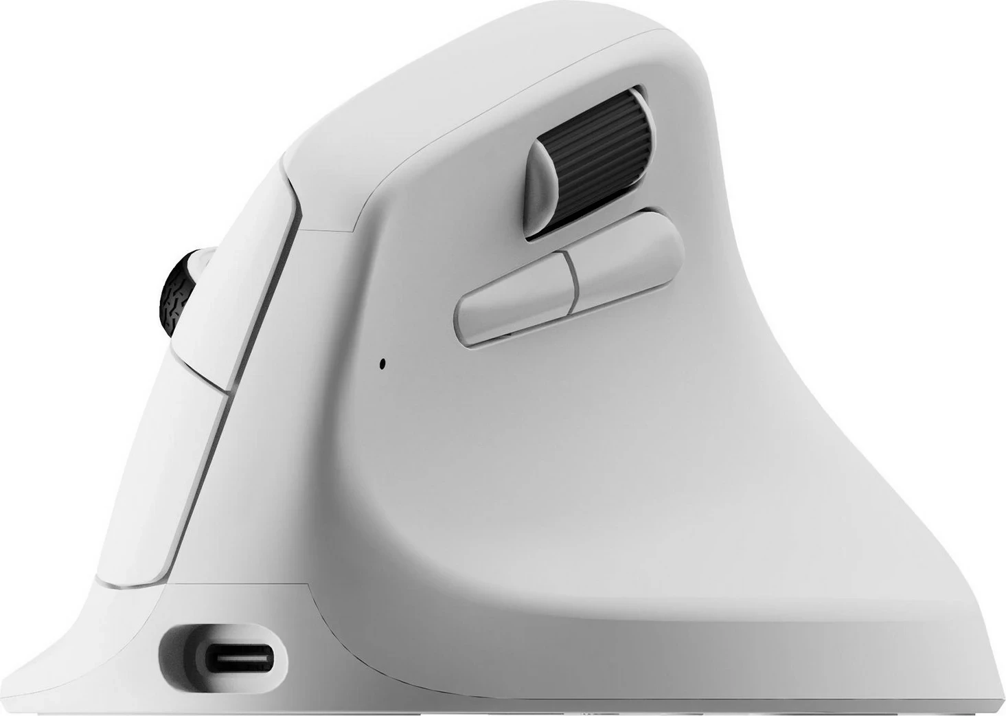 Maus vertikal Keychron M5, wireless/Bluetooth 2.4GHz, PixArt 3311, 12000 DPI, 1000Hz, i bardhë