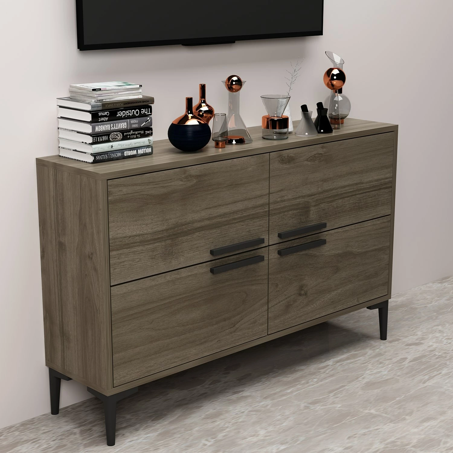 Komodë TV Hanah Home, ngjyrë arre, Ctn