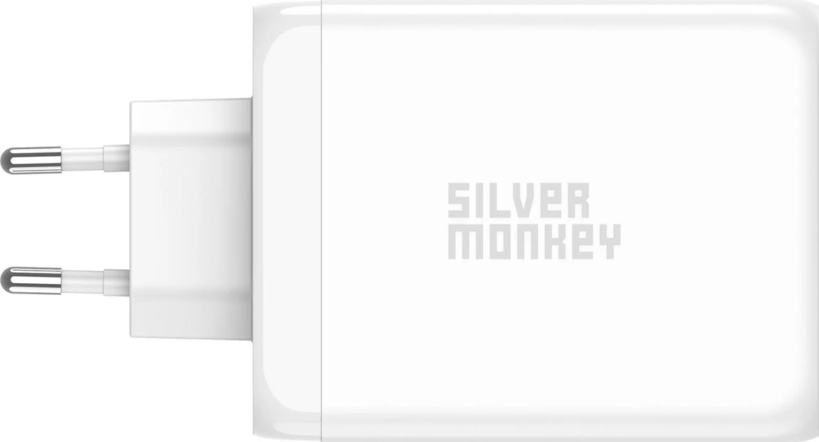 Karikues muri Silver Monkey SMA154, 200W, 3x USB-C PD, 1x USB-A QC 3.0, i bardhë