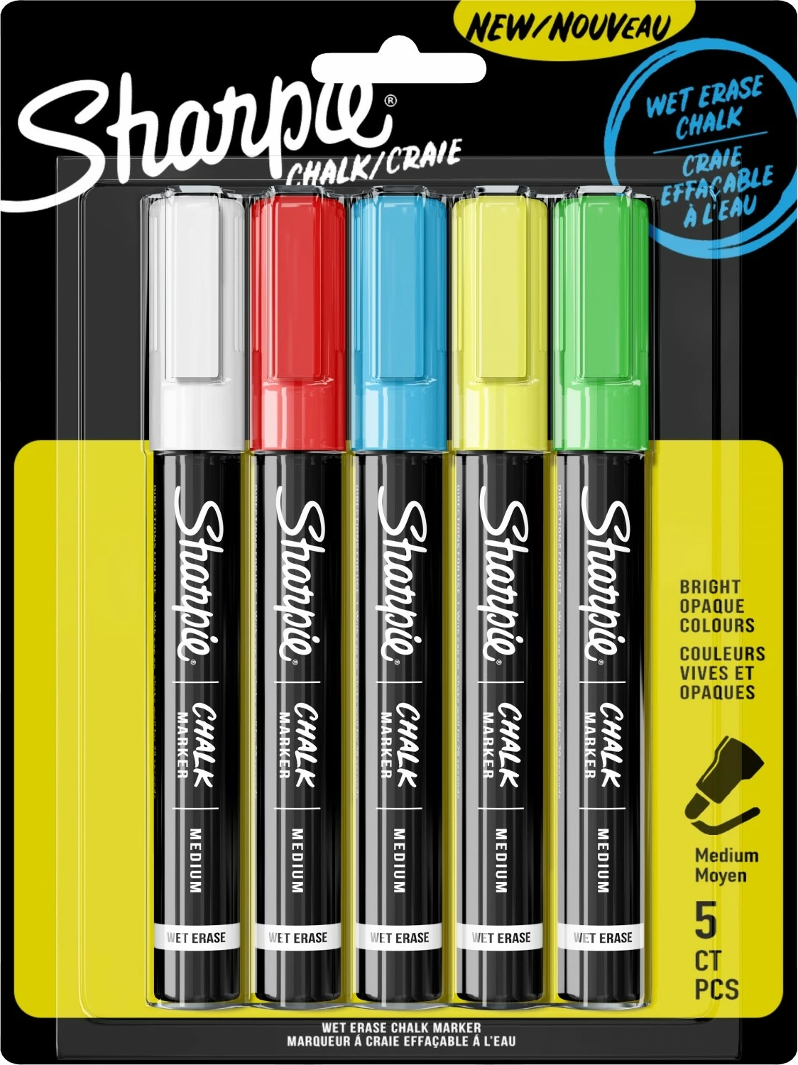 Set markerash Sharpie Chalk, 5 copë, ngjyra të ndryshme