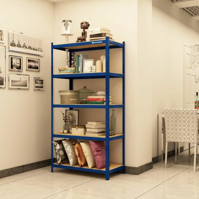 Raft magazinimi metalik SONGMICS GLR30Q, 150 x 75 x 30 cm, 5 rafte, kapacitet 650 kg, blu e errët