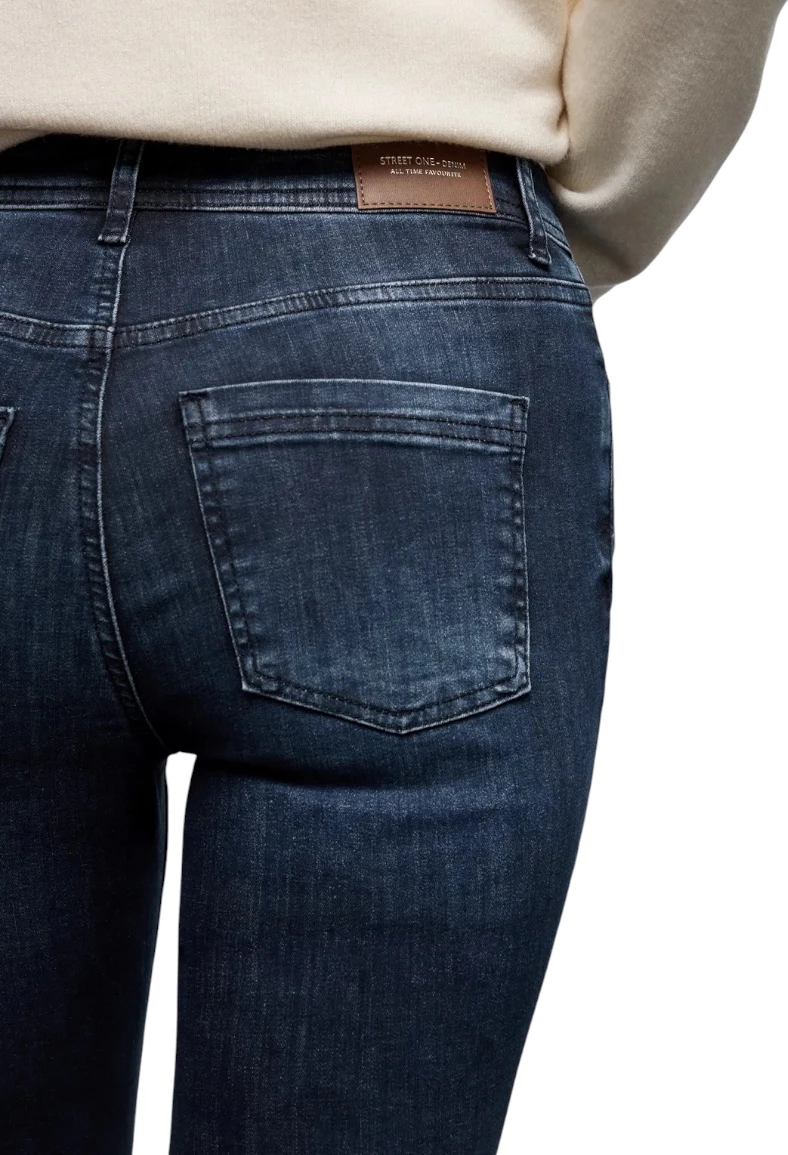 Pantallona xhins për femra Street One 379542, blu e errët [Madhësia: W29 L32]