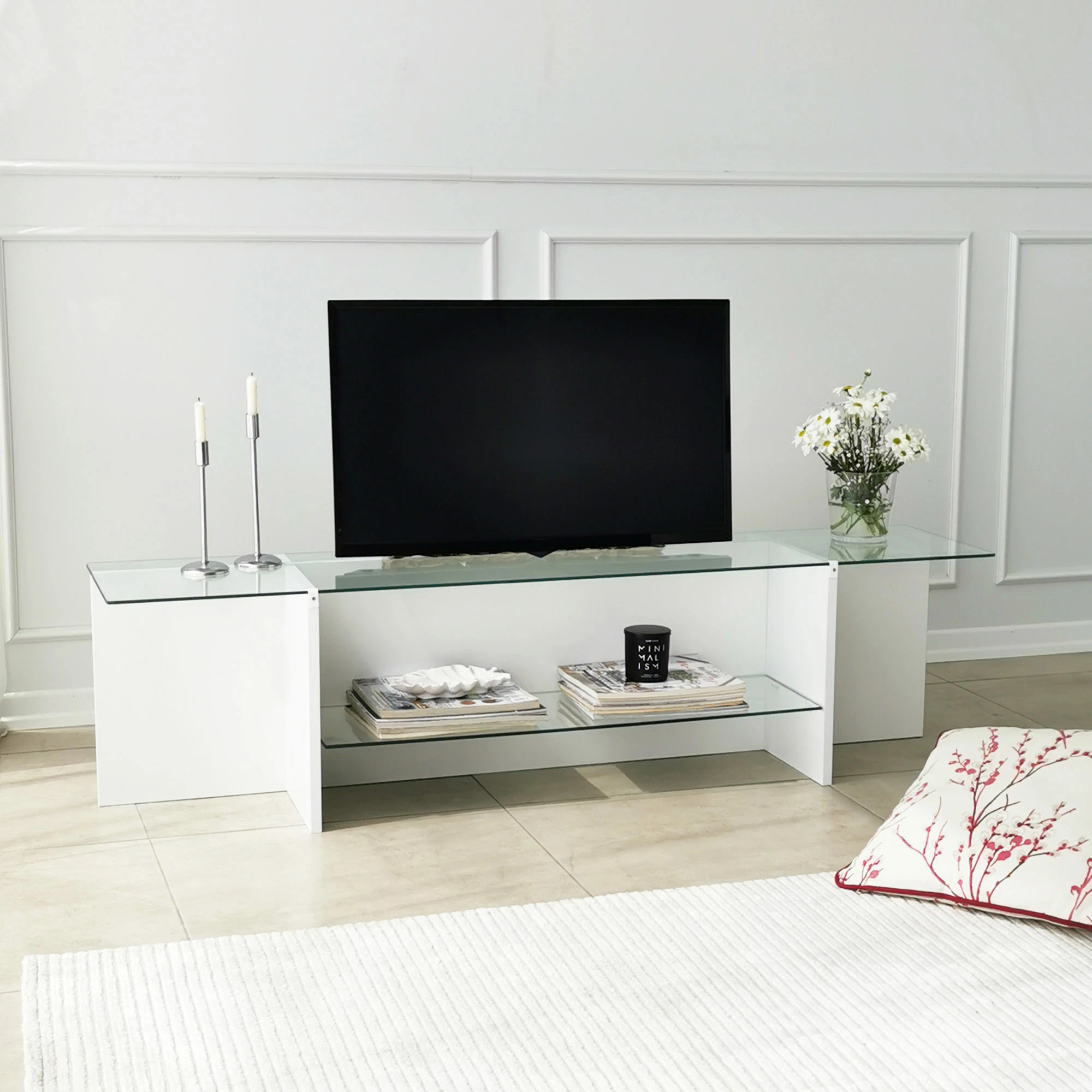 Komodë TV Hanah Home, Escape, e bardhë