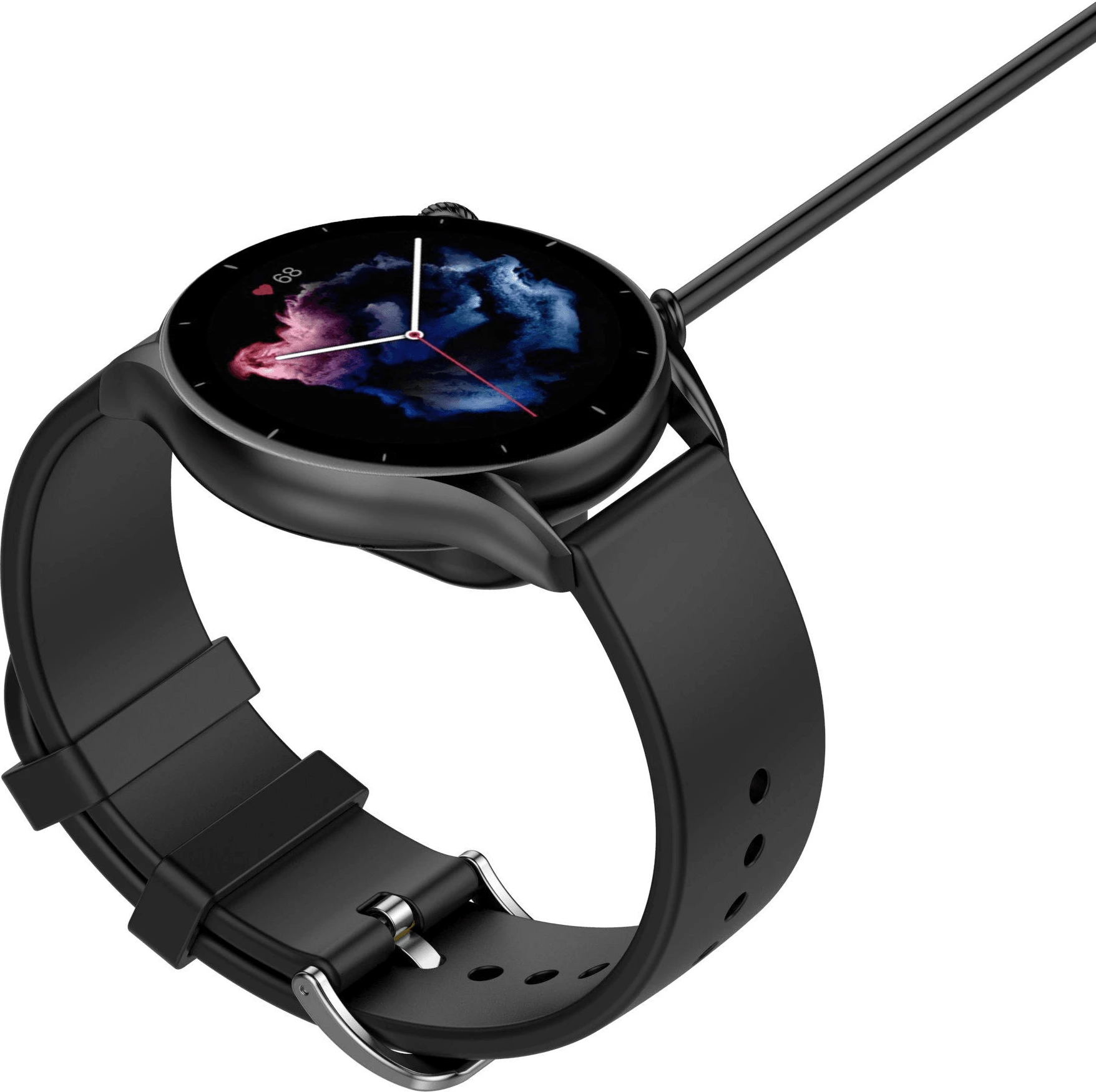 Karikues për Smartwatch Tactical për Amazfit GTR3/GTR3 Pro, GTS3, T-Rex 2, kabllo 1 m, i zi