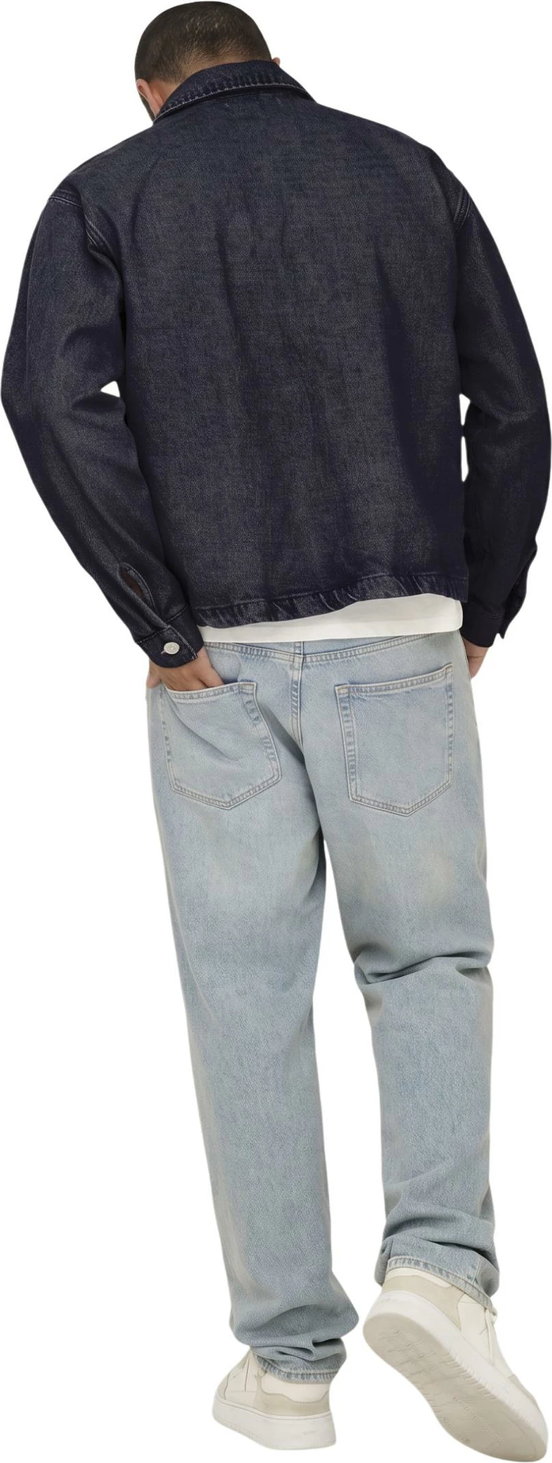 Jakne xhinsi për meshkuj Only & Sons Onssprick Box Azg Dnm 22033420, denim e errët [Madhësia: L]