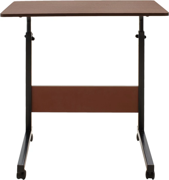 Tavolinë metalike për kompjuter, ngjyrë arre, Piper, 60x40x69-90cm