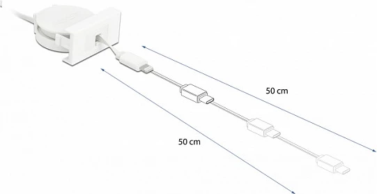 Kabllo USB-A në Lightning DeLOCK Easy 45, tërheqëse 0.62 m, USB 2.0, e bardhë
