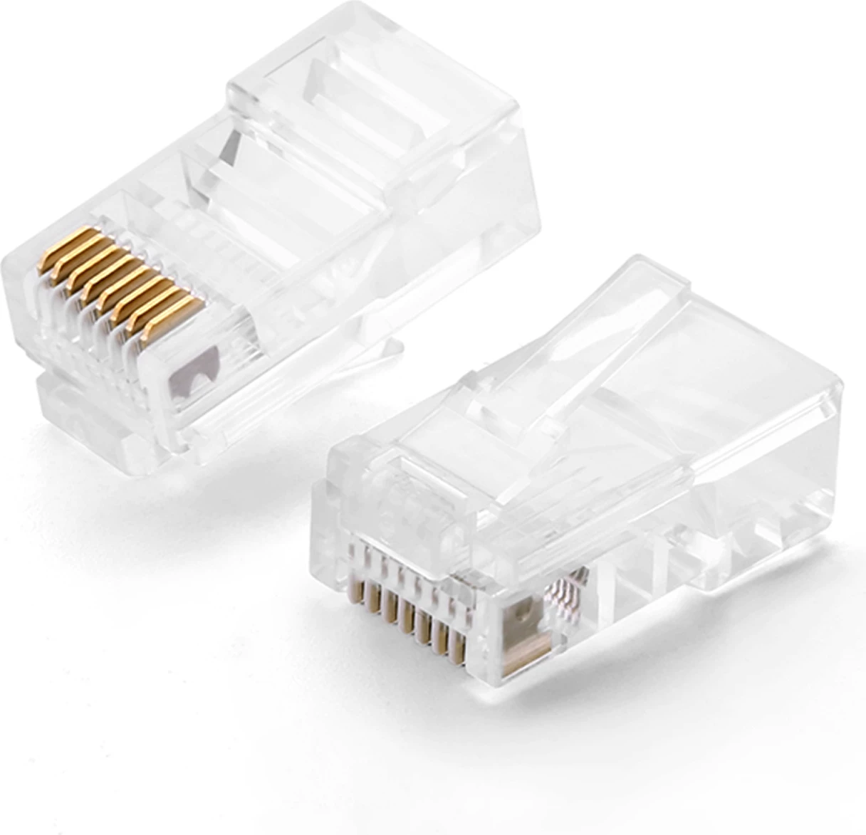 Plug RJ45 Ugreen NW110, 8P8C, Cat. 5/5e, transparent, set 100 copë