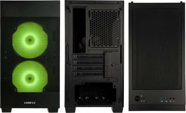 Kasë Lian Li LANCOOL 205M Mesh Micro Tower për Micro-ATX/Mini-ITX, 2x140mm ARGB fan, e zezë