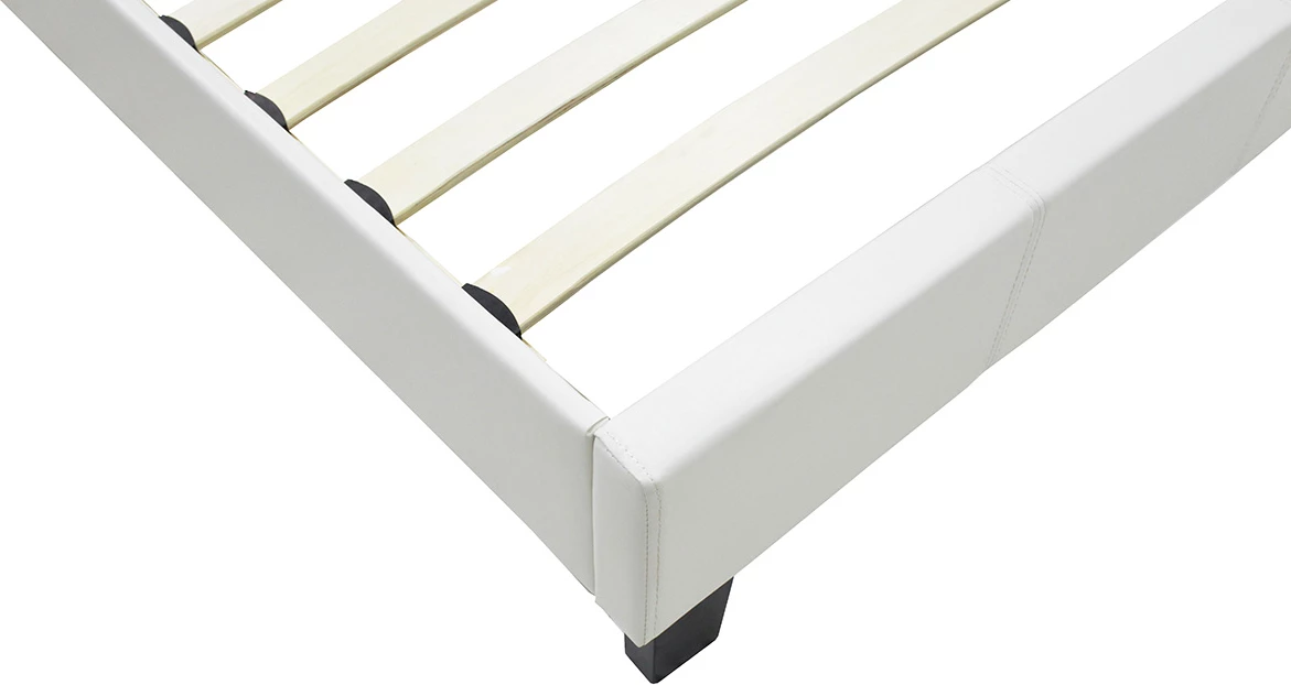 Krevat Nevil PU ngjyrë e bardhë matte 100x200