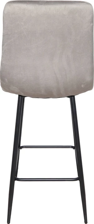 Karrige për bar Grato, material stof gri, këmbë metalike të zeza, 43.5x55x114cm