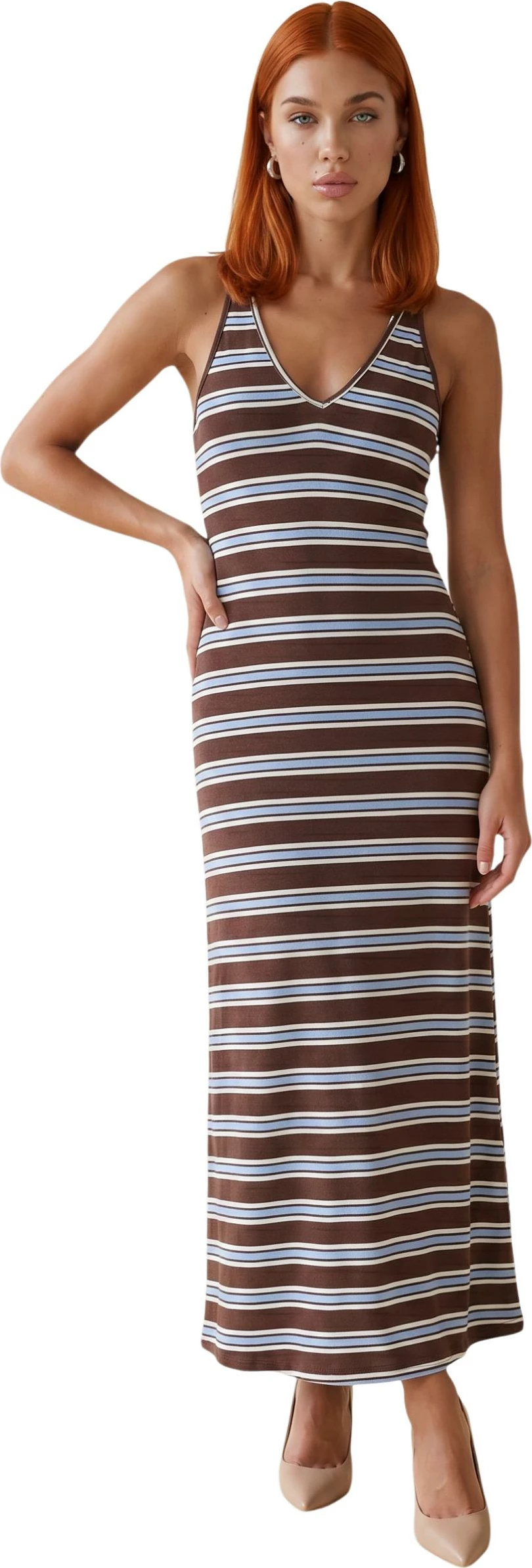 Fustan maxi për femra I am 25260, kafe