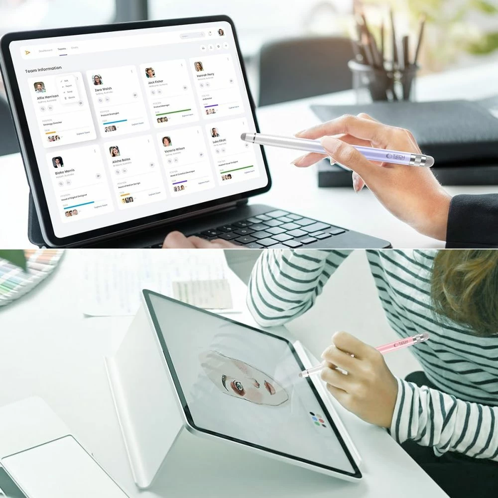 Stylus Tech-Protect USP100 për tabletë dhe smartphone, 4 maja, Vjollcë
