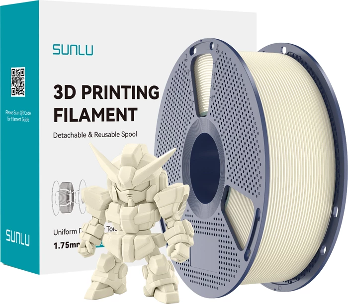Filament për printim 3D Sunlu PLA+ 2.0 BW 1.75 mm ±0.02, Ivory