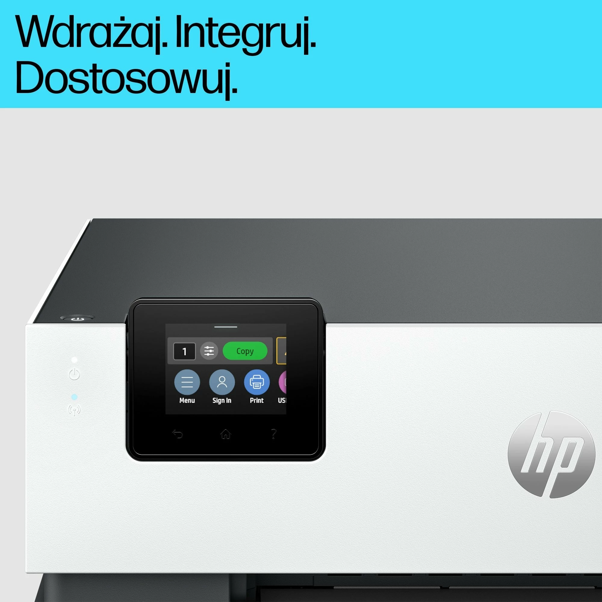 Printer inkjet HP OfficeJet Pro 9110b (5A0S3B) A4, Wi‑Fi, Duplex, 250 fletë, 4 kartrixhe, Ethernet/USB, ekran me prekje, Bardhë/Gri