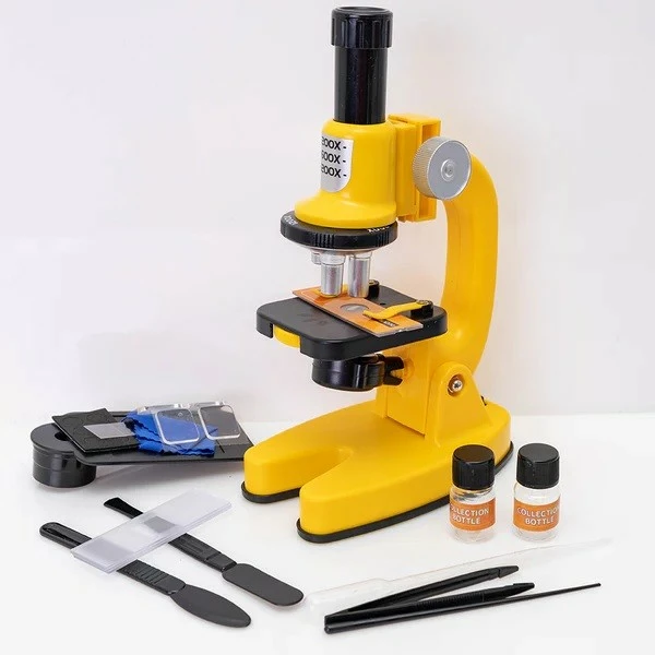 Mikroskop edukativ ASKATO 124582 me mbajtëse telefoni, 3 zmadhime, 4 filtra ngjyrash, plastikë