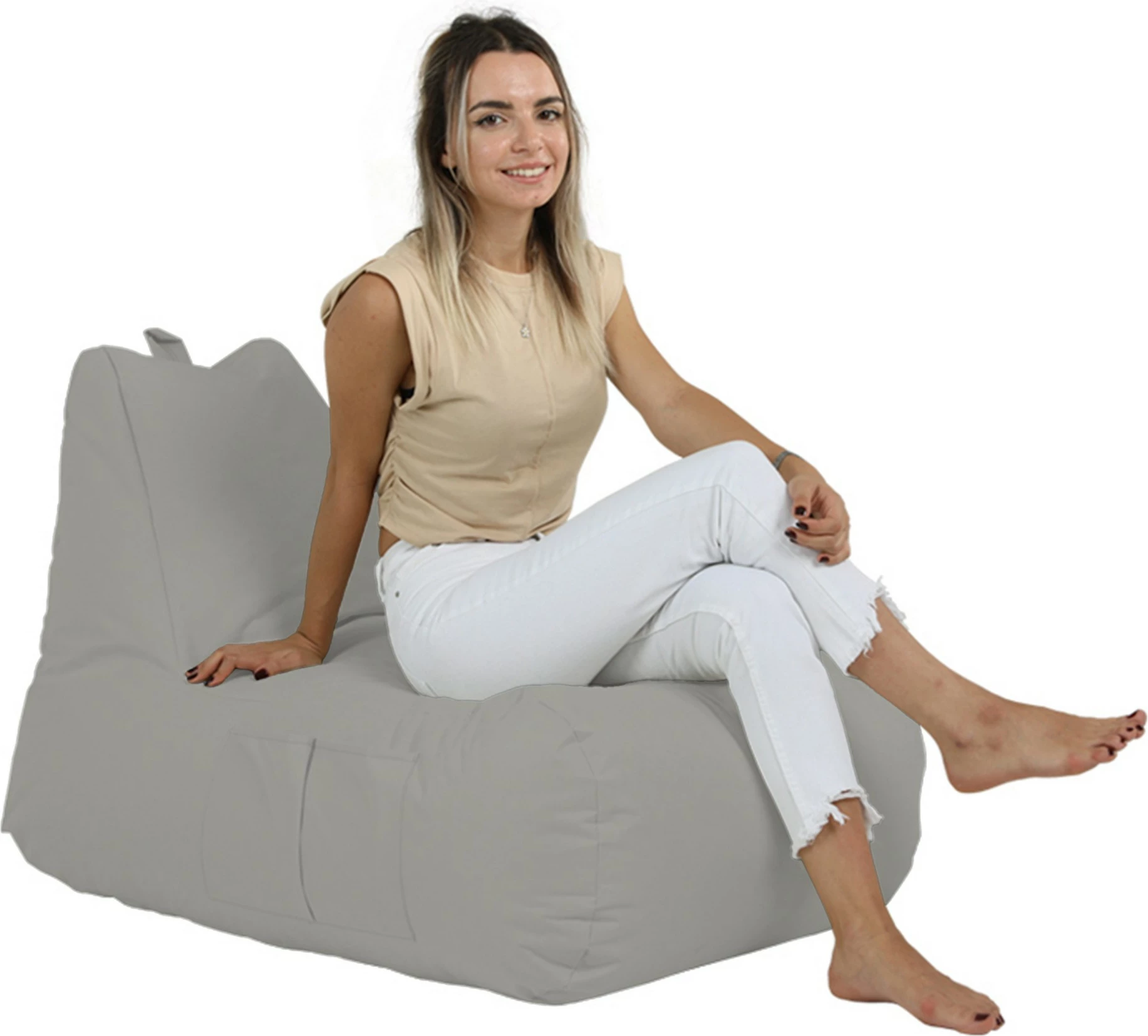 Qese ulëse për kopsht, ngjyrë fume, Atelier del Sofa, Trendy Comfort Bed Pouf
