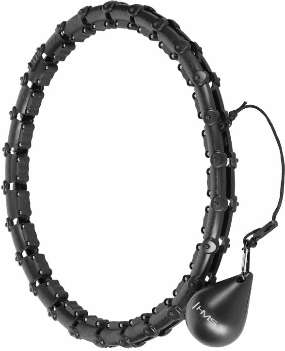 Set hula hop me peshë dhe rrip beli HMS HHW11 BR163, të zeza, plus size