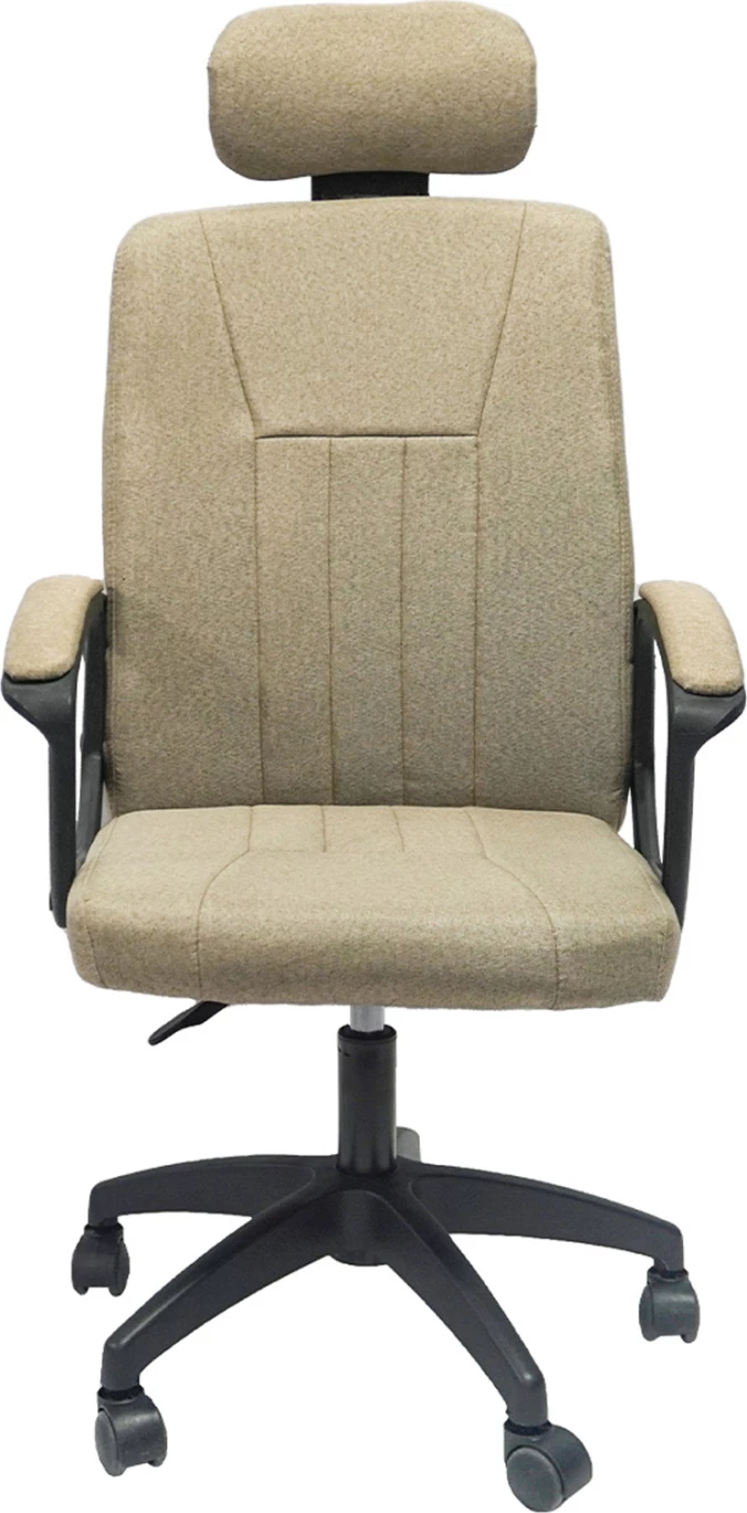 Karrige zyre NIMBLE FH1199.13, pëlhurë kaki, kornizë dhe bazë najloni e zezë, 51x61x130H cm