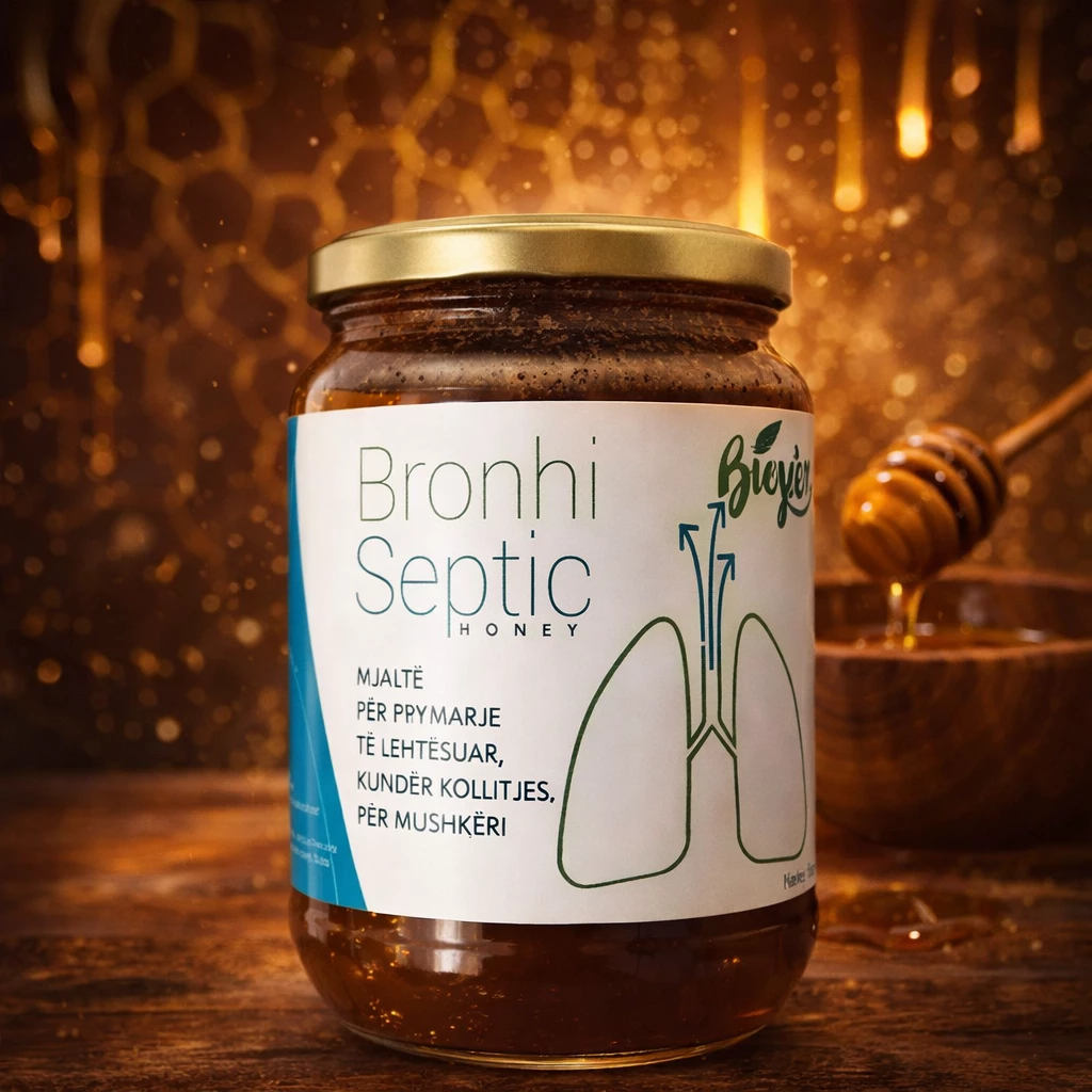 Bronhi Septic Honey – Mjaltë Natyral për Frymëmarrje të Lirë