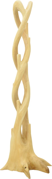 Varëse palltosh në dysheme Gantou, dru suar natyral, 40x40x200cm