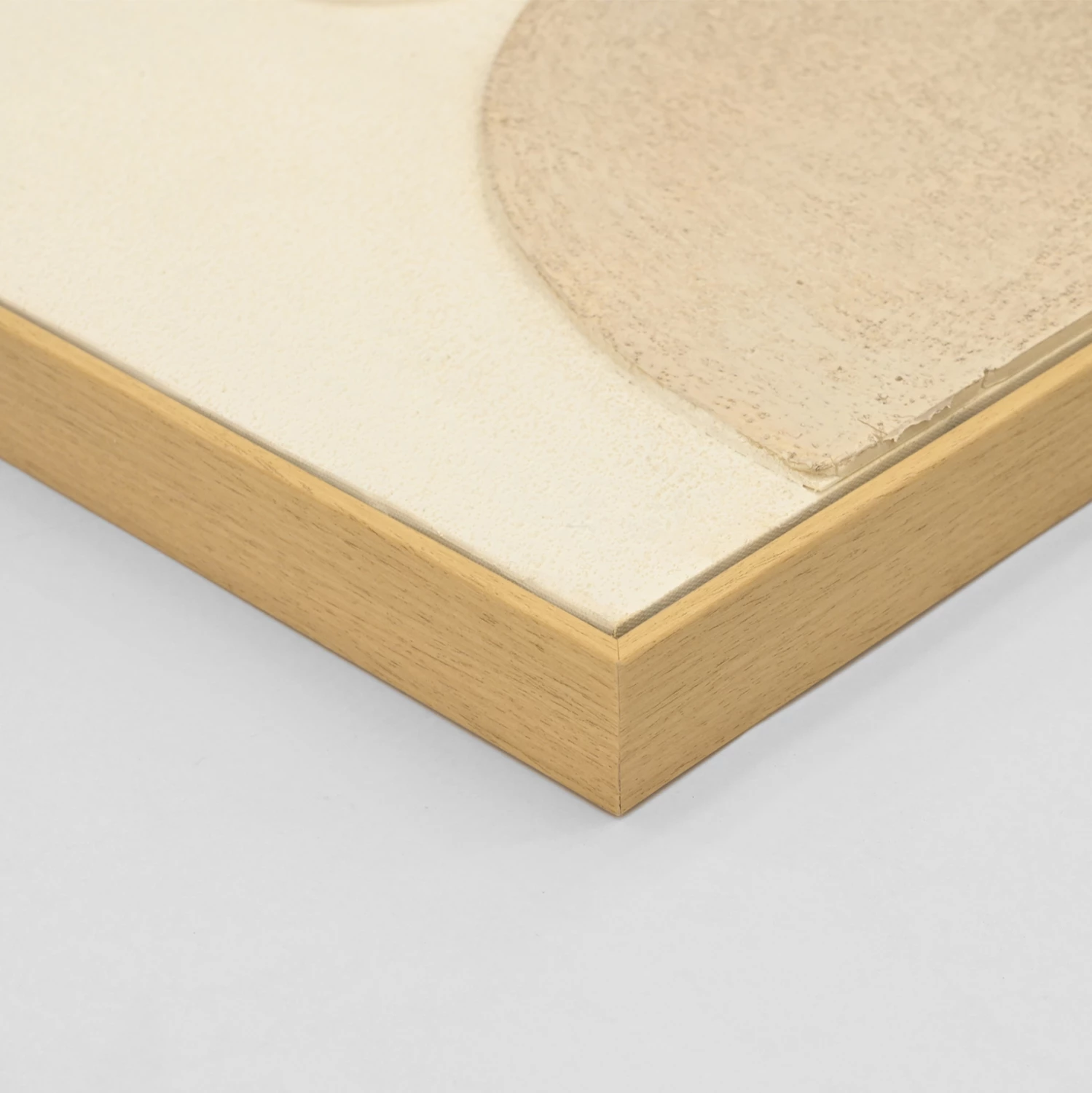 Pikturë muri 3D FH4573 me kornizë PS ngjyrë bezhë, forma të rrumbullakëta, 152x5x52 cm