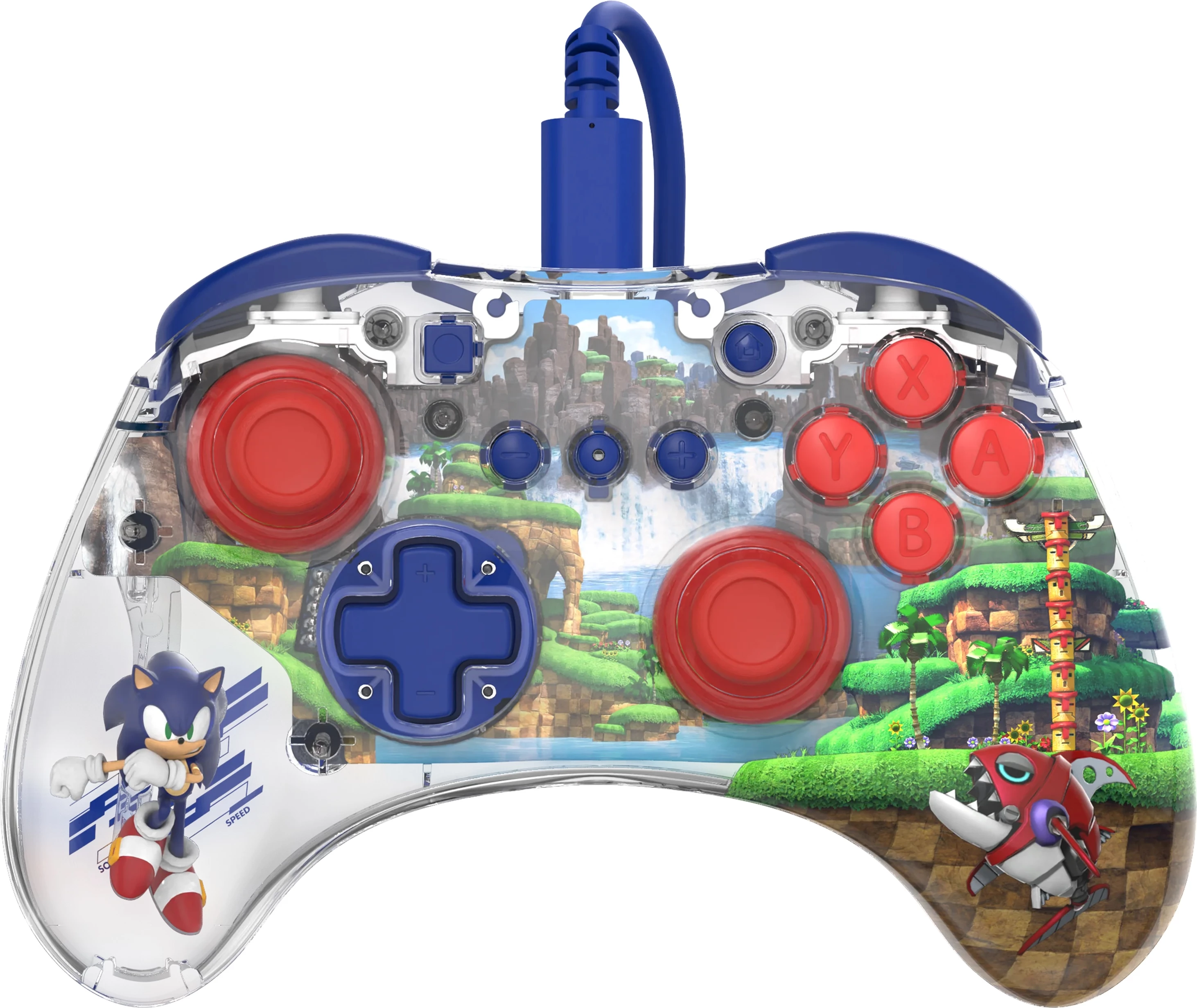 Kontroller me kabllo PDP REALMz Sonic Green Hill Zone për Nintendo Switch