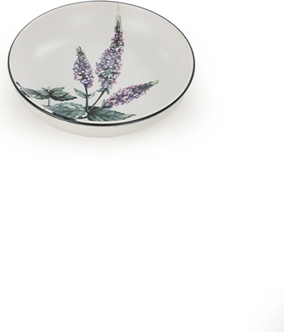 Set 6 copë tasë salce, qeramikë, Hermia Concept, të bardhë, jeshile, vjollcë, të zeza, ST489406F022AMD3600MAYD100