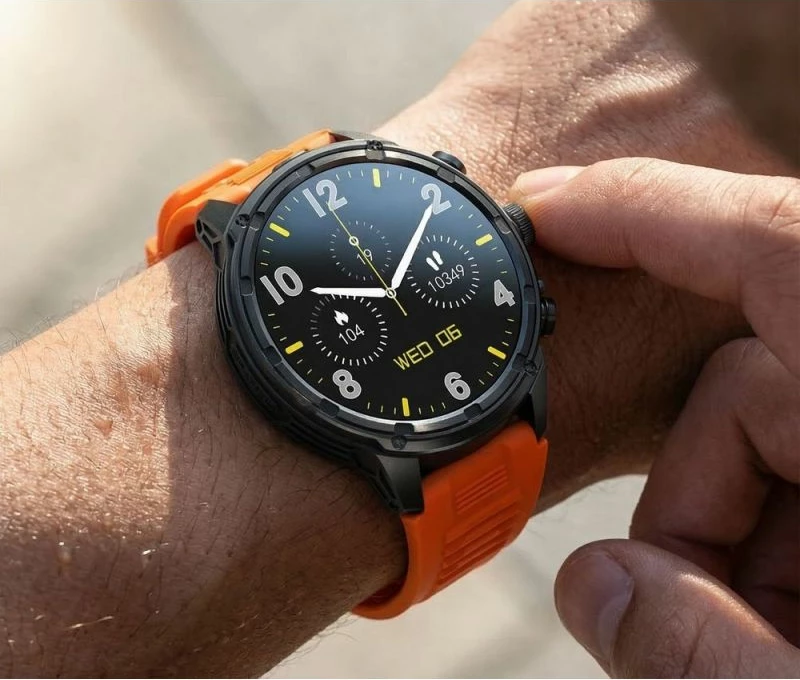 Smartwatch për meshkuj Gravity GT41-4, rrip i zi + byzylyk