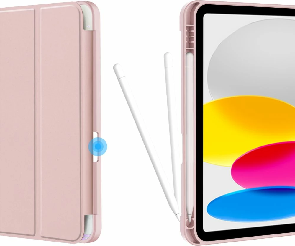 Mbështjellës Tech-Protect SC Pen për iPad 10.9" (2022), silikon, rozë mermer