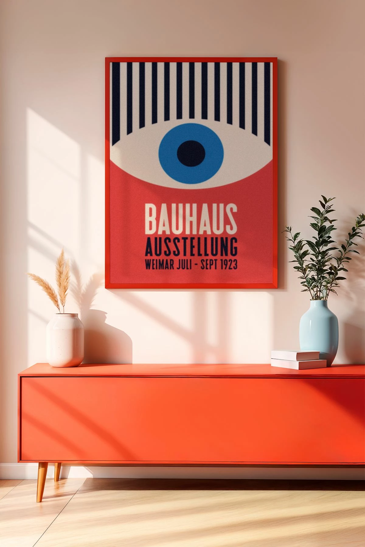 Pikturë dekorative me kornizë, MDF, Wallity, Artrnkdata11, e kuqe