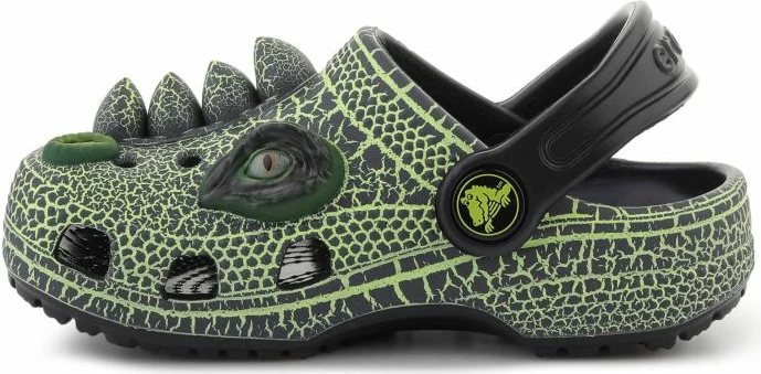 Atlete fëmijësh Crocs Classic I Am Scary Dino Clog T, të zeza